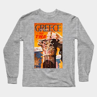 Vintage Travel Poster - Greece Long Sleeve T-Shirt